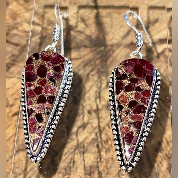 Ruby in Copper Earrings 2” - Picture 5 of 11